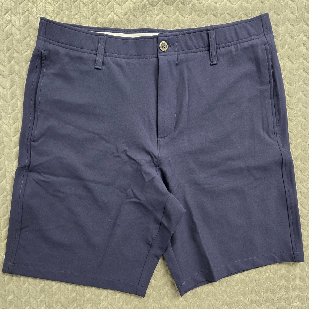 Under Armour Mens Navy Blue Golf Shorts Stretch Performance Size 34 Excellent